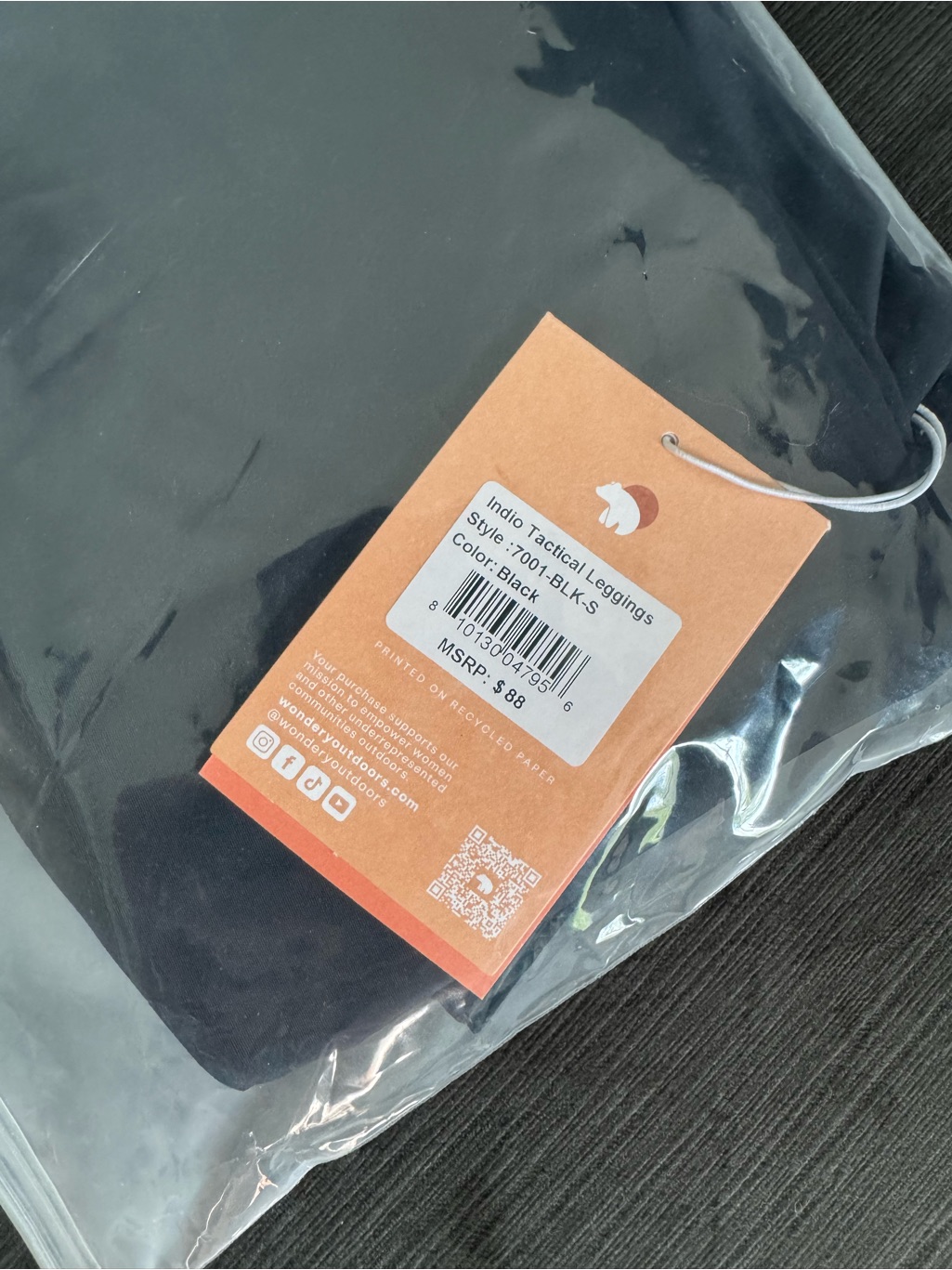 Nwt Wondery Outdoors High-Waist Indio Tactical Leggings In Black — image 4 of 4